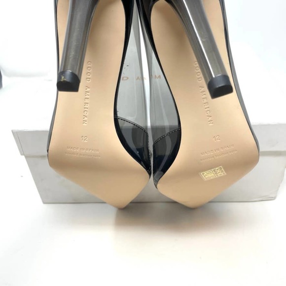 Good American Cinder-F*CKING-RELLA Jeweled Pump In Light Smoke Size 12 New - Picture 14 of 16